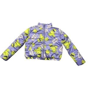 NWOT Rugrats Reptar Purple Puffer Coat Size Women’s Medium